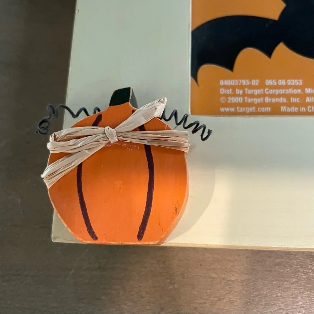 Vintage Target Halloween Bat and Pumpkin 4x6 Photo Frame